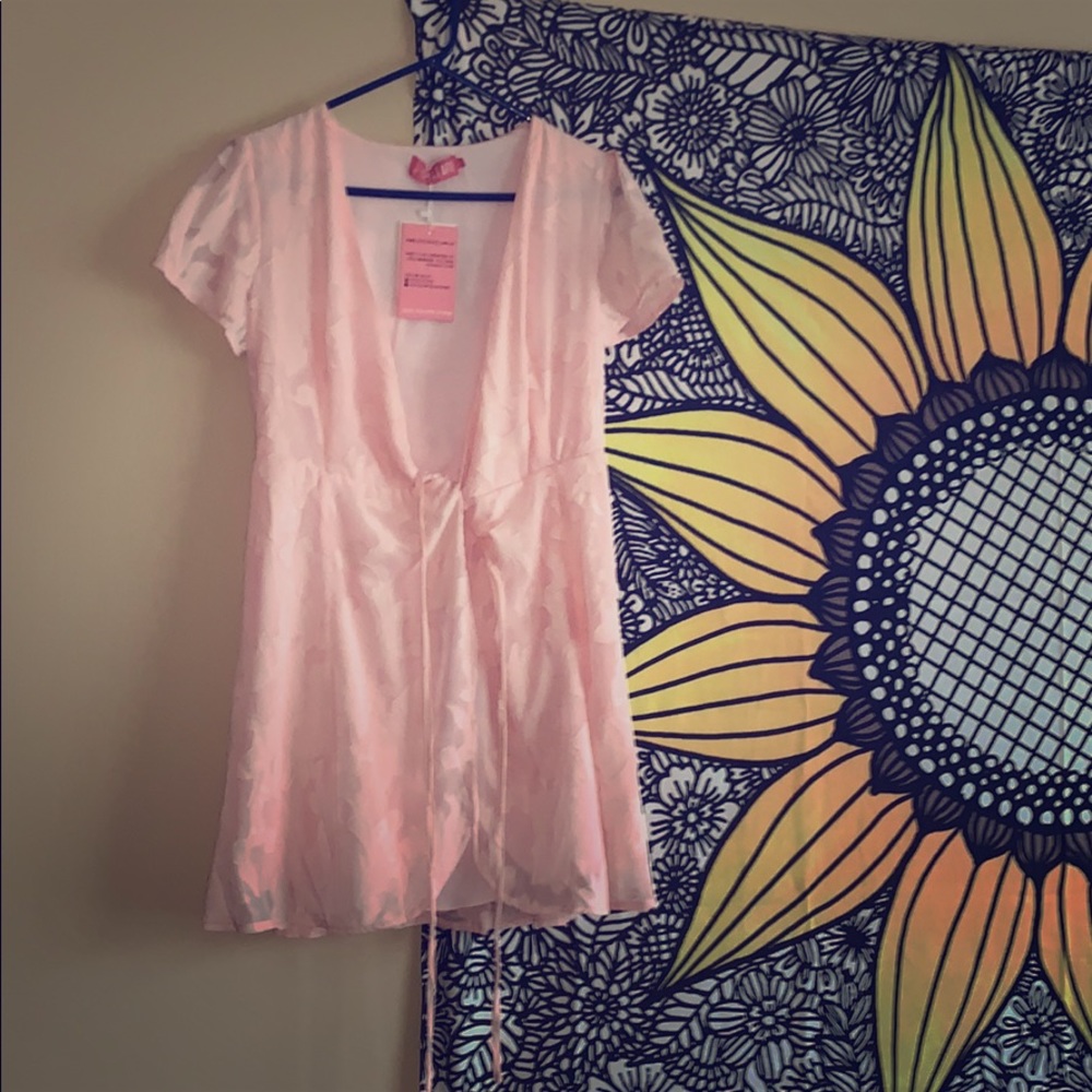 Blush babydoll dress